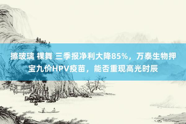 擦玻璃 裸舞 三季报净利大降85%，万泰生物押宝九价HPV疫苗，能否重现高光时辰