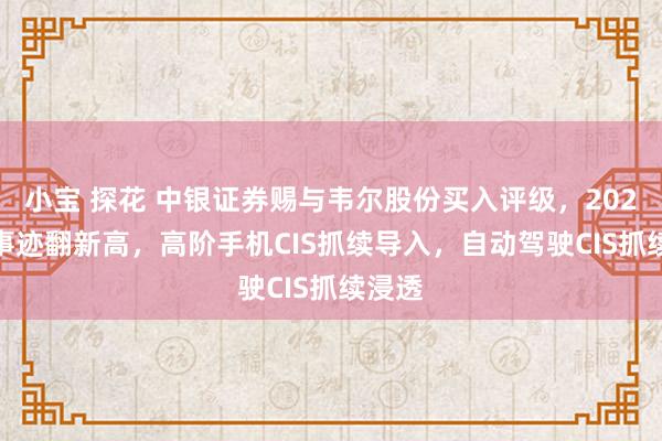 小宝 探花 中银证券赐与韦尔股份买入评级，2024Q3事迹翻新高，高阶手机CIS抓续导入，自动驾驶CIS抓续浸透